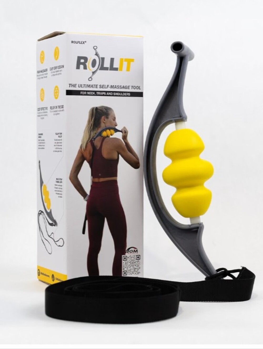 RollIt Self-Massage Tool with Yellow Foam Roller